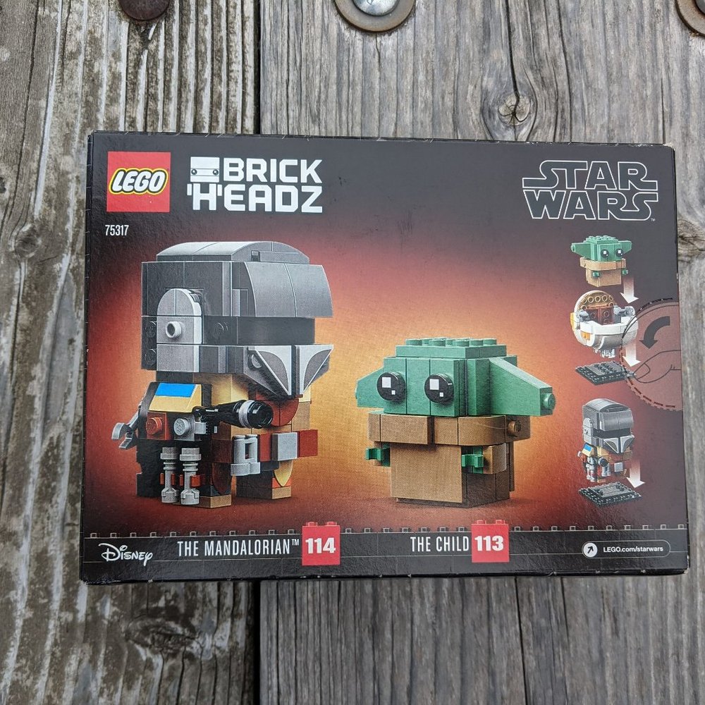 The Mandalorian and The Child LEGO BrickHeadz Set NWOT - Picture 2 of 4